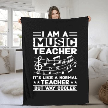 Discover I'm A Music Teacher It's Like A Normal Teacher Fleece Blankets