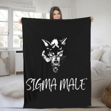 Discover Lone Wolf Sigmamale Alfa Male Fleece Blankets