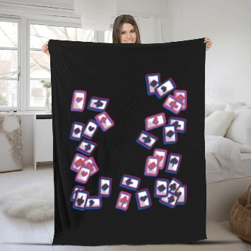 Discover Playing card card game board game Fleece Blankets