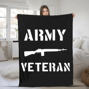 Discover US Army Veteran M14 Rifle Fleece Blankets