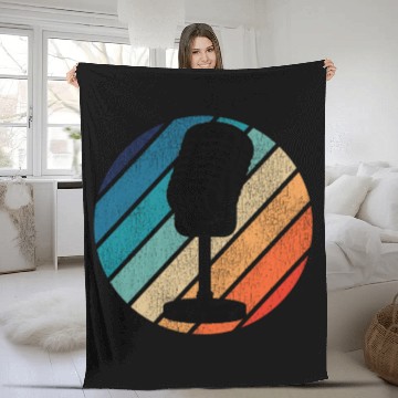 Discover Karaoke Singer Microphone Vocalist Fleece Blankets