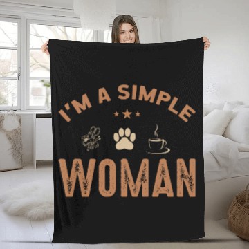 Discover Simple Coffee Woman Lovers Caffeine Drinkers Gifts Fleece Blankets