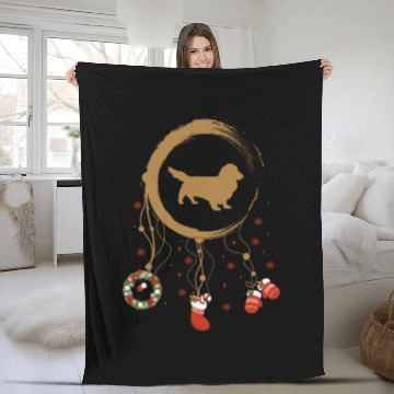 Discover dog dreamcatcher Christmas Long haired Dachshund Fleece Blankets