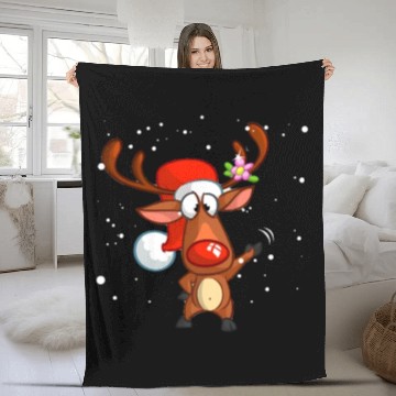 Discover Christmas Deer Fleece Blankets