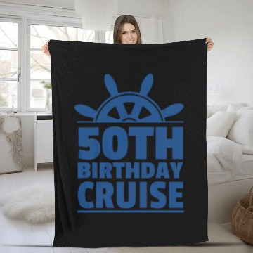 Discover 50th birthday cruise Fleece Blankets