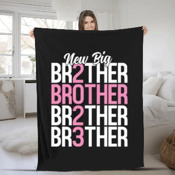 Discover New Big Brother 2023 Pink Sibling Pregnancy Fleece Blankets