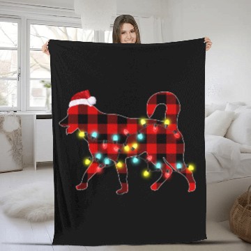 Discover Siberian Husky Christmas Dog Lover Pajamas Fleece Blankets
