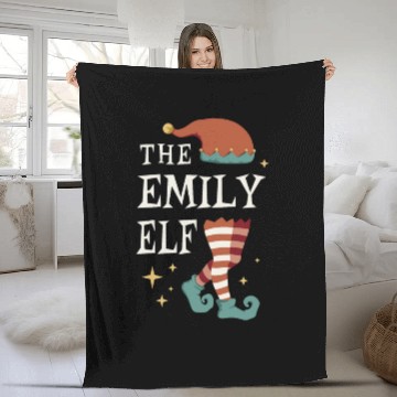 Discover The Emily Elf - Christmas Pajama for Emily Fleece Blankets