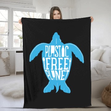 Discover Plastic Free Planet Fleece Blankets