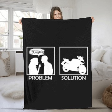 Discover Motorcycles Racing Motorcyclist Biking Husband Dad Fleece Blankets