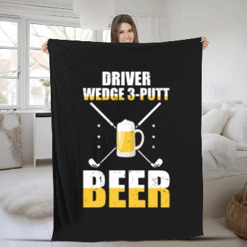 Discover Novelty Golfing Golfer Comical Field Sports Fleece Blankets