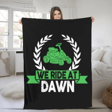Discover We Ride At Dawn Dad Lawn Mower Make Laugh Day Yard Fleece Blankets