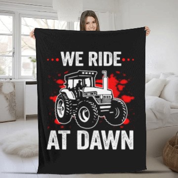 Discover We Ride At Dawn Dad Lawn Mower Make Laugh Day Yard Fleece Blankets