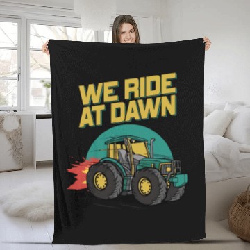 Discover We Ride At Dawn Dad Lawn Mower Make Laugh Day Yard Fleece Blankets