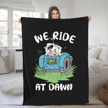 Discover We Ride At Dawn Dad Lawn Mower Make Laugh Day Yard Fleece Blankets