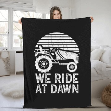 Discover We Ride At Dawn Dad Lawn Mower Make Laugh Day Yard Fleece Blankets