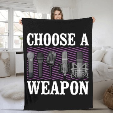 Discover Karaoke Singer Microphone Vocalist Fleece Blankets