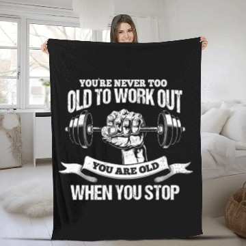 Discover Cool and motivating training motif Fleece Blankets
