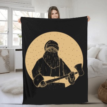 Discover Evil Christmas Santa Axe Fleece Blankets