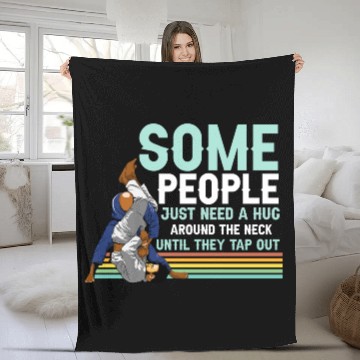 Discover Some People Need A Hug BJJ Jiu Jitsu funny Graphic Fleece Blankets