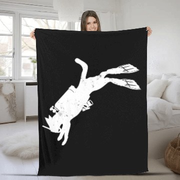 Discover Diving Cat Scuba Diver Cat Lover Fleece Blankets
