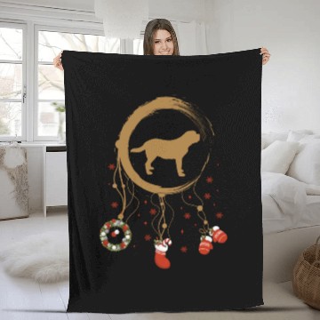 Discover dog dreamcatcher Christmas Saint Bernard Fleece Blankets