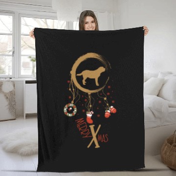 Discover dog dreamcatcher Christmas Saint Bernard Fleece Blankets