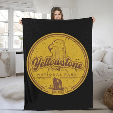 Discover YStone US National Park Bison Buffalo Vintage Fleece Blankets