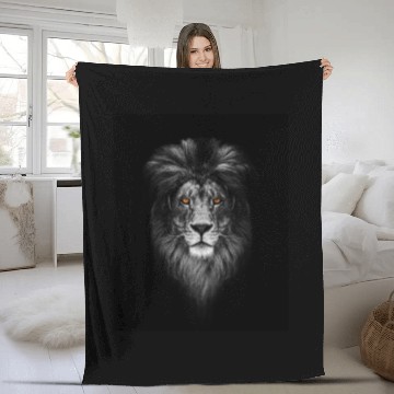 Discover The Majestic Lion Head Fleece Blankets unisex