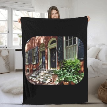 Discover Philadelphia PA - Street in Society Hill Fleece Blankets