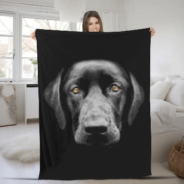 Discover Black Labrador Retriever Fleece Blankets