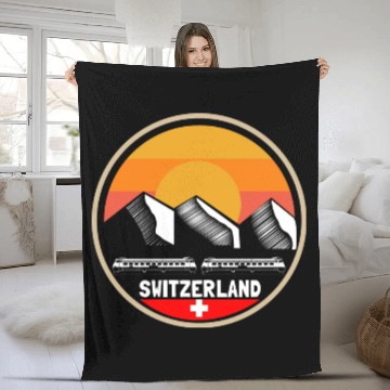 Discover Switzerland Neutrality Home Fleece Blankets