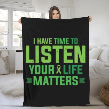 Discover Fight The Stigma Butterfly Mental Health Fleece Blankets
