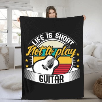 Discover Guitar Band Sound Fleece Blankets