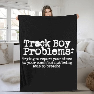 Discover Track And Field Boy Athelitcs Running Sport Run Fleece Blankets