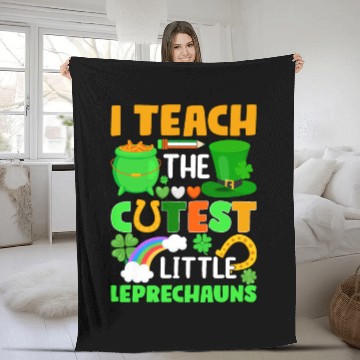 Discover I Teach The Cutest Little Leprechauns School Cute Fleece Blankets