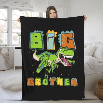 Discover Dinosaur Big Brother Trex Fleece Blankets