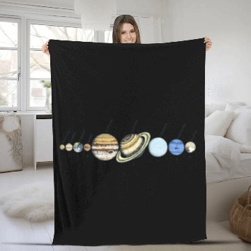Discover Solar System Astrophysic Planets, Solar System Fleece Blankets