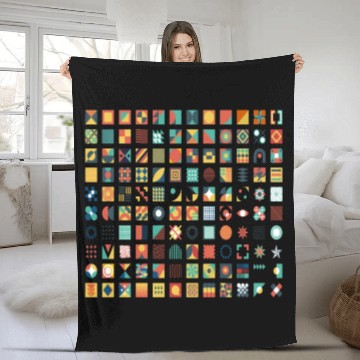 Discover Geometric Modern Fleece Blankets