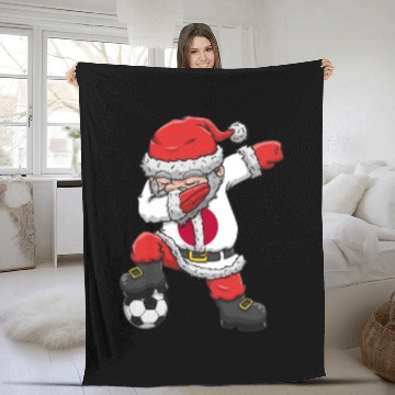 Discover Soccer Boy Dabbing Santa Christmas Jersey Japan Fleece Blankets