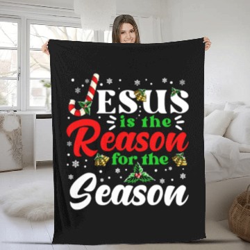 Discover Jesus Is The Reason For The Season Christmas X Mas Fleece Blankets
