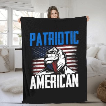 Discover Patriotic American US Patriot USA Fleece Blankets
