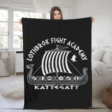 Discover Lothbrok Fight Academy Kattegat Vikings Floki Fleece Blankets