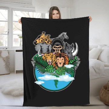 Discover Wildlife Earth Animals Animal Welfare Gift Fleece Blankets