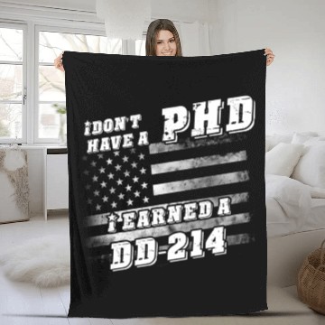 Discover i earned a dd214 Fleece Blankets