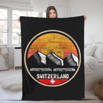 Discover Switzerland Swiss Home Gift Fleece Blankets