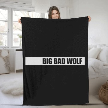 Discover big bad wolf quote Fleece Blankets