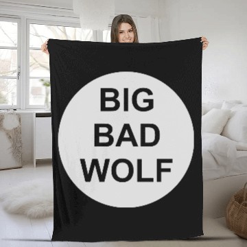Discover big bad wolf quote Fleece Blankets