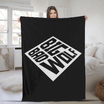 Discover big bad wolf quote Fleece Blankets