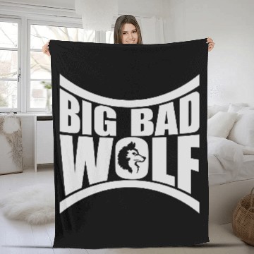 Discover big bad wolf quote Fleece Blankets